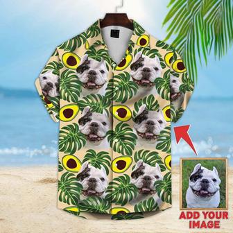 Custom Photo Dog Cat Face Avocado Tropical Hawaiian Shirt for Men, Women, Summer Beach Shirt | Newhawaiianshirts DE