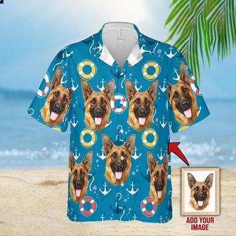 Custom Photo Hawaiian Shirt, Sea Pattern Short-Sleeve Hawaiian Shirt, Shirt for Pet Lover | Newhawaiianshirts