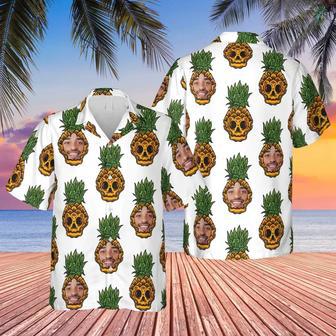 Custom Photo Pineapples Hawaii Funny Summer Shirt Beach Hawaiian Casual Button Down Short Sleeve Hawaiian Shirt | Newhawaiianshirts UK