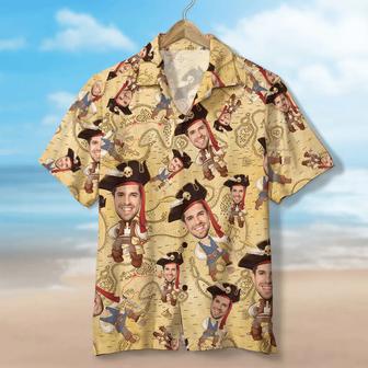 Custom Pirate Face Hawaiian Shirt And Men Beach Shorts- Summer Gift For Him, Pirate Lover | Newhawaiianshirts DE