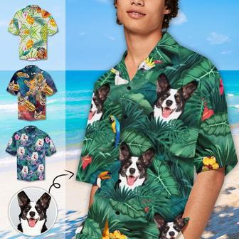 Custom Print Hawaiian Shirt with Face My Pet Design Your Own Unique Gift for Boyfriend/Husband, Gift for Dog Lover | Newhawaiianshirts UK