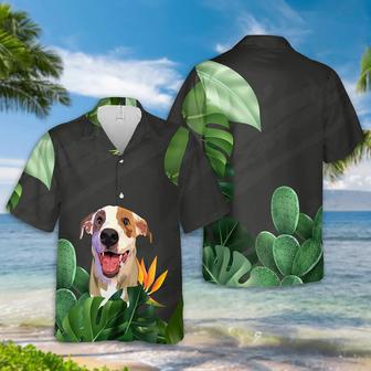 Custom Short Sleeve Hawaiian Shirt with Pet Hand-Painting, Custom Dog Portrait Hawaiian Shirt | Newhawaiianshirts UK