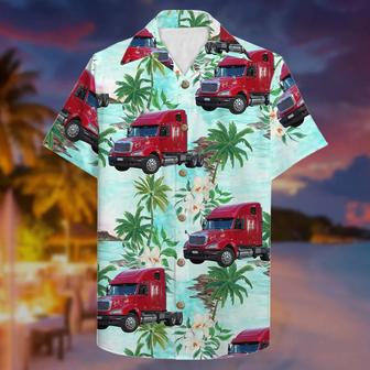 Custom Truck Photo Truck Driver Hawaiian Shirt Trucker Tropical Pattern, Personalized Hawaiian Shirt for Men | Newhawaiianshirts AU