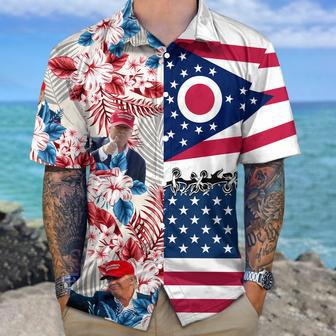 Custom Trump With State Flag Hawaiian Shirt 62543 for Men, Women, Trump Supporters | Newhawaiianshirts UK