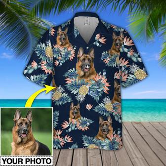 Custom Your Photo Dog Pineapple Hawaiian Shirt, Personalized Hawaiian Shirt for Men Women, Dog Cat Lover Shirt | Newhawaiianshirts CA