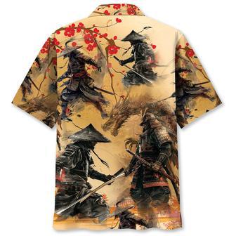 Customized Samurai Under The Moonlight Hawaiian Shirt Summer Vibes, Samurai Hawaiian Shirt | Newhawaiianshirts DE