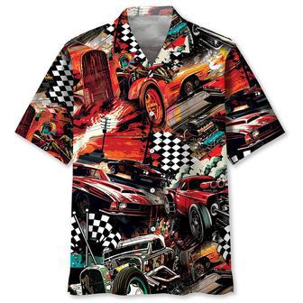 Drag Racing Hot Rod Motorsport Hawaiian Shirt for Racing Lovers | Newhawaiianshirts AU