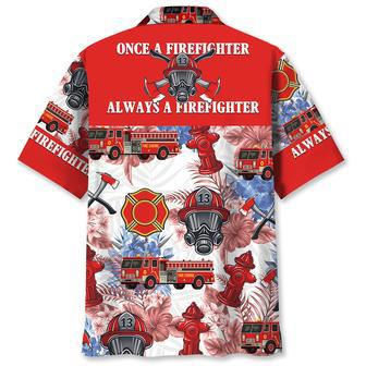 Firefighter Truck Hawaiian Shirt for Fireman, Firefighters Summer Aloha Firefighter Hawaiian Shirt | Newhawaiianshirts CA