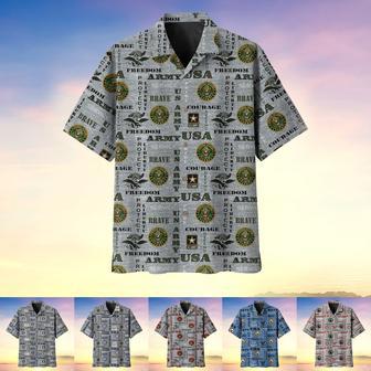 Freedom Honor Protect US Veteran Mutiservice Hawaii Shirt | Newhawaiianshirts UK