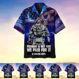 Freedom Is Not Free We Paid For It Premium Hawaii Shirt | Newhawaiianshirts DE