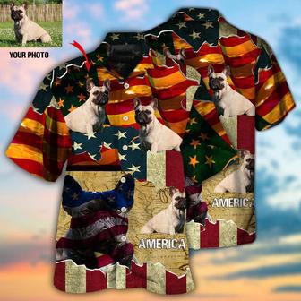 French Bulldog America Sunset Custom Photo Hawaiian Shirt, Hawaiian Shirt for Men Women Love Dog | Newhawaiianshirts AU