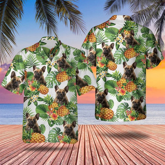 French Bulldog Tropical Pattern Hawaiian Shirt , Summer Beach Shirt Gift For Dog Lovers | Newhawaiianshirts