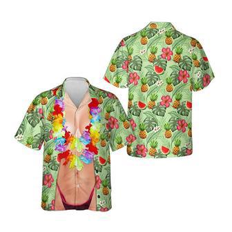 Funny Aloha Tropical Flowers Costume Girl Sexy Unisex Hawaiian Shirt, Women Body Pattern Summer Hawaiian Shirt | Newhawaiianshirts CA