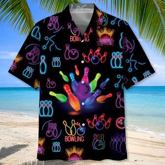 Funny Bowling Neon Hawaiian Shirt for Men, Women, Bowling Lovers, Bowling Team Gift | Newhawaiianshirts UK