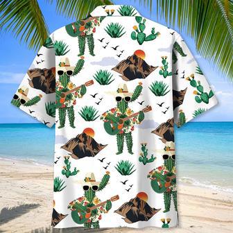 Funny Cactus Guitar Hawaiian Shirt for Men, Guitar Lovers, Guitar Players Hawaiian Shirt | Newhawaiianshirts