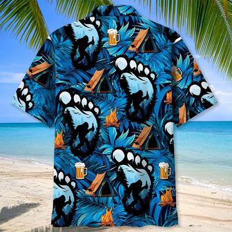 Funny Camping Bigfoot Beer Hawaiian Shirt for Men, Women, Camping Lovers Uniform Shirt | Newhawaiianshirts AU