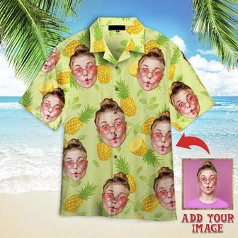 Funny Custom Face Summer Pineapples Custom Hawaiian Shirt, Personalized Hawaiian Shirts, Custom Photo Hawaiian Shirt | Newhawaiianshirts AU