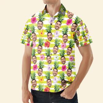 Funny Custom Face With Pineapple Personalized Hawaiian Shirt | Newhawaiianshirts