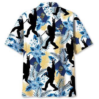 Funny Idaho Big Foot Hawaiian Shirt Flowers Aloha Hawaiian Shirt for Men, Women | Newhawaiianshirts CA