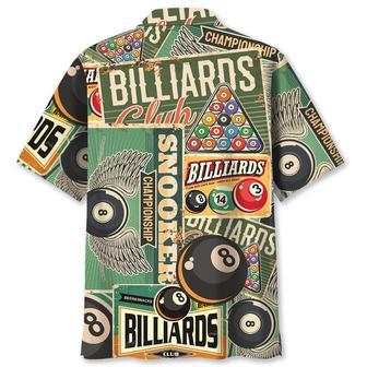 Funny Reto Billiard Hawaiian Shirt for Men Billiard Players, Custom Billiard Balls Hawaiian Shirt Summer Vibes | Newhawaiianshirts