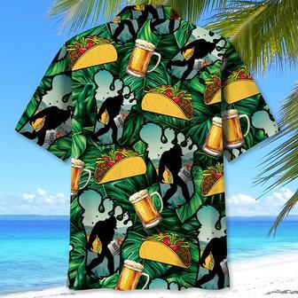 Funny Tacos Bigfoot Hawaiian Shirt For Men, Tacos Lovers Cool Shirt | Newhawaiianshirts