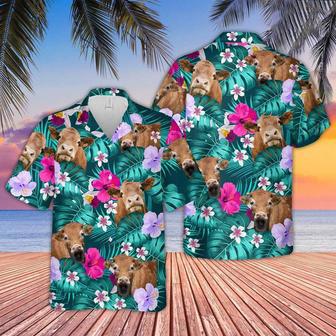 Gelbvieh Cattle Tropical Hawaiian Shirt for Farmers, Men, Women | Newhawaiianshirts