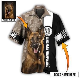 German Shepherd My Lovely Dog Custom Photo Personalized Hawaiian Shirt, Idea Gift for Dog Lover | Newhawaiianshirts AU