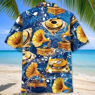 Gold Vinyl Record Hawaiian Shirt for Men, Women, Vinyl Record Summer Shirt | Newhawaiianshirts UK