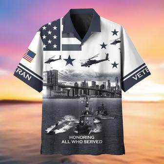 Honoring All Who Served U.S Veteran Hawaii Shirt | Newhawaiianshirts CA