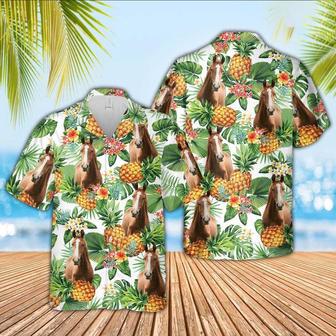 Horse Pineapple Pattern Hawaiian Shirt for Men, Horse Lovers | Newhawaiianshirts UK