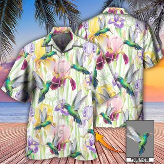 Hummingbird Flower Art Beautiful Custom Photo Hawaiian Shirt, Best Shirt for Summer | Newhawaiianshirts