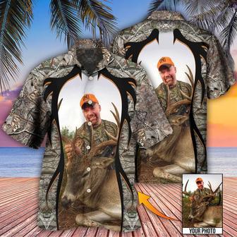 Hunting Lover Cool Pattern Custom Photo Hawaiian Shirt, Hunting Shirt, Idea Gift for Hunter | Newhawaiianshirts UK