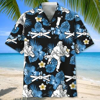 Judo Nature Blue Tropical Hawaiian Shirt for Men, Women, Judo Lovers Summer Beach Shirt | Newhawaiianshirts UK