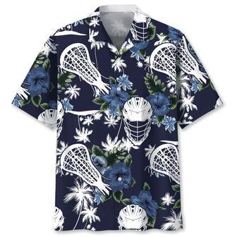 Lacrosse Blue Nature Hawaiian Shirt for Men, Women, Summer Lacrosse Team Gift | Newhawaiianshirts UK