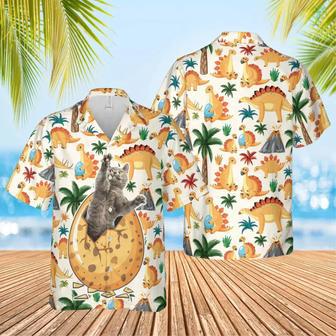 Magic Dinosaur Egg Hawaiian Funny Custom Image Cat Summer Shirt Beach Hawaiian Shirt, Gift for Men Women | Newhawaiianshirts AU