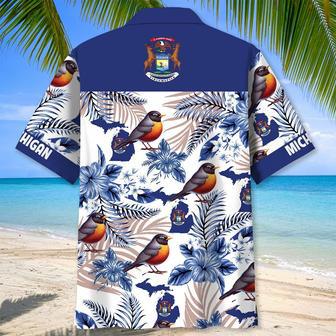 Michigan Proud Hawaiian Shirt for Men, Women, Michigan Tropical Hawaiian Summer Beach Shirt | Newhawaiianshirts UK