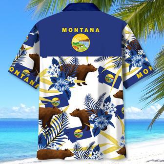 Montana Proud Hawaiian Shirt for Men, Women, Montana State Flag Hawaiian Summer Beach Shirt | Newhawaiianshirts AU