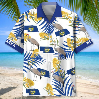 Nebraska Proud Hawaiian Shirt for Men, Women, Nebraska Tropical Hawaiian Summer Beach Shirt | Newhawaiianshirts