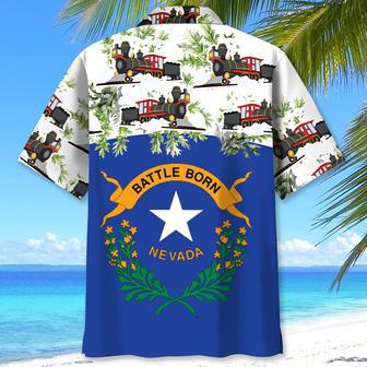 Nevada Proud Hawaiian Shirt for Men, Women, Nevada Flag Summer Beach Shirt | Newhawaiianshirts DE