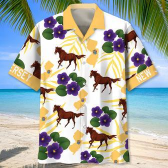 New Jersey Proud Hawaiian Shirt for Men, Women, New Jersey State Flag Summer Beach Shirt | Newhawaiianshirts UK