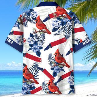 North Carolina Proud Cardinal Bird Hawaiian Shirt for Men, Women, North Carolina Squirrel Tropical Hawaiian Summer Beach Shirt | Newhawaiianshirts CA