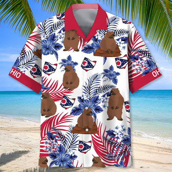 Ohio State Proud Hawaiian Shirt for Men, Women, Ohio State Flag Hawaiian Summer Beach Shirt | Newhawaiianshirts