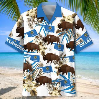 Oklahoma Proud Hawaiian Shirt for Men, Women, Oklahoma Tropical Hawaiian Summer Beach Shirt | Newhawaiianshirts AU