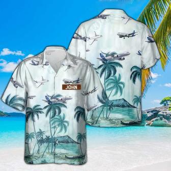 Personalized Airbus Hawaiian Shirt for Men Dad Veteran, Patriot Day | Newhawaiianshirts CA