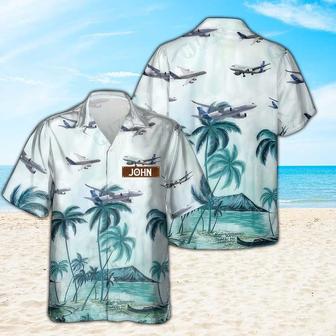 Personalized Airbus Hawaiian Shirt for Men Dad Veteran, Patriot Day | Newhawaiianshirts AU