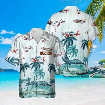 Personalized Albatross USCG Hawaiian Shirt for Men Dad Veteran, Patriot Day, Gift for Husband | Newhawaiianshirts