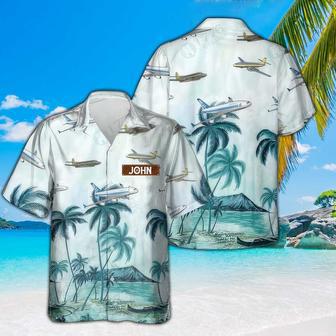 Personalized Avro Jetliner Hawaiian Shirt for Men Dad Veteran, Patriot Day | Newhawaiianshirts CA