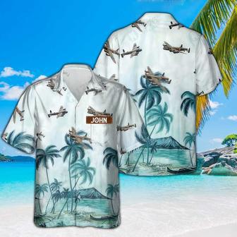 Personalized Avro Lancaster Hawaiian Shirt for Men Dad Veteran, Patriot Day | Newhawaiianshirts CA