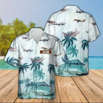 Personalized Beechcraft Queen Air Hawaiian Shirt for Men Dad Veteran, Patriot Day Gift for Husband | Newhawaiianshirts AU