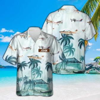 Personalized Beechcraft Sport Hawaiian Shirt for Men Dad Veteran, Patriot Day Gift for Husband | Newhawaiianshirts DE